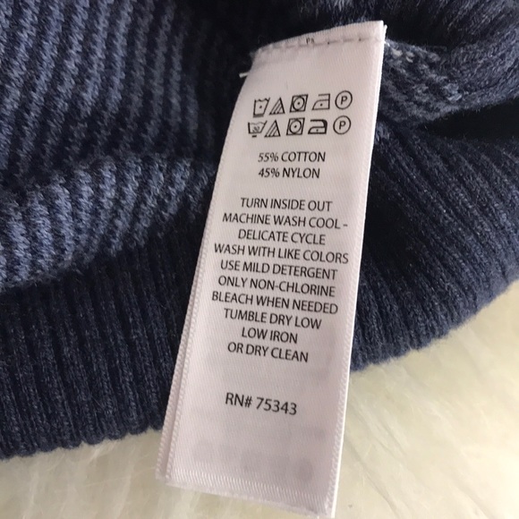 FREDERIK ANDERSON Blue Knitted Crew Neck Sweater L - Picture 6 of 7